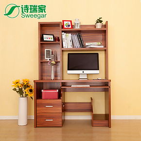 全屋定制连体书桌柜 功能与美观的完美融合